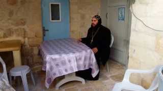 A monk singing in Aramaic inside St Marks Monastery [upl. by Asselem]