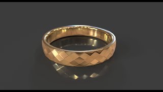 Fusion 360  Faceted Ring with TSplines mostly [upl. by Anihsit36]