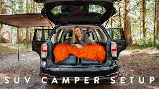 My SUV Camping Setup  Solar Power Cooking amp Accessories [upl. by Eidnil]