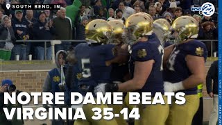 Notre Dame beats Virginia 3514 [upl. by Mika]