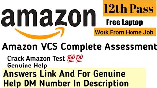 Amazon VCS Assessment Test  Amazon VCS Online Assessment Test Questions And Answers  Amazon VCS [upl. by Bohner]