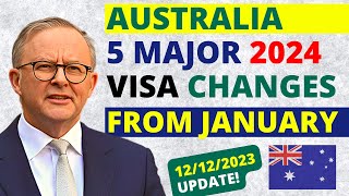 Australia 5 Big Visa Changes Starting January 2024  Australia Visa Update [upl. by Varden]