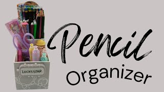 amazing pencil organizer for desk with mirror pencil color pen etc schoolsupplies stationery [upl. by Yecnay]