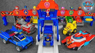 Paw Patrol toys unboxing ASMR  PAW Patrol Big Truck Pups Truck Stop HQ  Chase Rubble Marshall [upl. by Latrice]