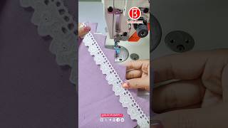 Simple triangle lace Sewing Tutorial ytshorts shorts bilochpuratips2 [upl. by Mikah137]