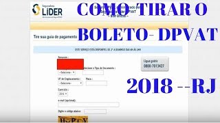 COMO TIRAR O BOLETO DPVAT 2018 RJ PASSO A PASSO  MUITO FÁCIL [upl. by Oliviero221]