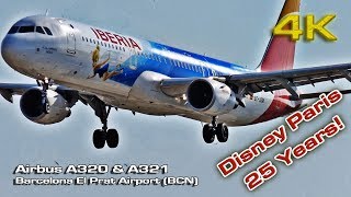 25 Years Disneyland Paris Livery Iberia ampVueling 4K [upl. by Neural666]