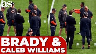 TOM BRADY shares WISDOM with BEARS rising star CALEB WILLIAMS a pregame pep talk [upl. by Essie932]