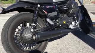 Moto Guzzi V9  Mistral Exhausts [upl. by Sara-Ann962]