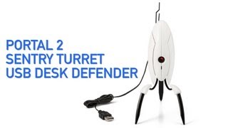 Portal 2 Sentry Turret USB Desk Defender from ThinkGeek [upl. by Hermia]