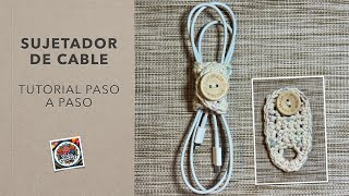 Sujetador de cables  banda organizadora de cables a crochet 🧶 [upl. by Letnohc]