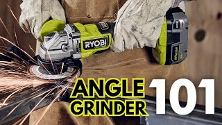 How to Use an Angle Grinder  RYOBI Tools 101 [upl. by Goldy525]