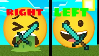 right vs left hand for Minecraft povjav [upl. by Sallyann402]