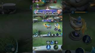 Melissa Death Note mobilelegends mlbb miya mlbbindia shorts viralshorts [upl. by Nairrot]