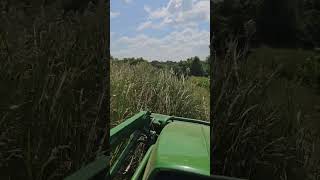 Testing the Limits of John Deere 1026r with a 5ft Rotary Cutter [upl. by Enelam]