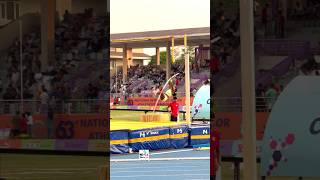 Pole vault National Inter state athletics championship2024 motivation reels cricket jump [upl. by Aneekan]