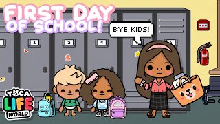 The FIRST DAY OF SCHOOL ✏️📚  With Voice 🔊  Toca Life World Roleplay [upl. by Aralc]