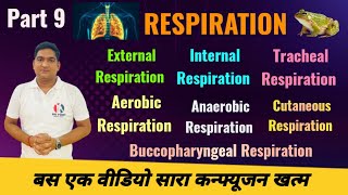 RESPIRATION  Cutaneous  Buccopharyangeal  Branchial  Pulmonary  External  Internal Respiration [upl. by Budde]