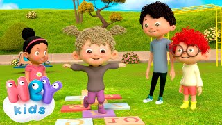 At the playground 🛝  Fun Song for Kids  HeyKids Nursery Rhymes [upl. by Niwrud]