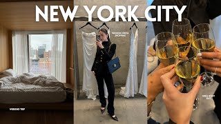 NYC diaries ♡ traveling alone wedding dress shopping girls night out got a little crazy [upl. by Aileduab431]