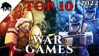 Top 10 Best War Games to play on Roblox  2022 [upl. by Hsina]