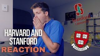 COLLEGE DECISION REACTIONS  Getting into HARVARD and STANFORD 5 MINUTES apart Emotional [upl. by Marigolde]