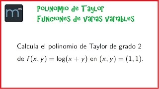 Polinomio de Taylor en varias variables Universidad [upl. by Izabel]