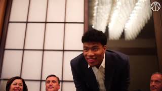 Rui Hachimura visits Japan Embassy in DC for Tokyo 2020 event [upl. by Vitale]