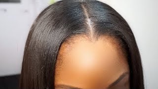 DETAILED HOW TO DO AN INVISIBLE TRADITIONAL WEAVE  MIDDLE PART LEAVE OUTSEW IN2024🪡🧵 [upl. by Rothmuller]