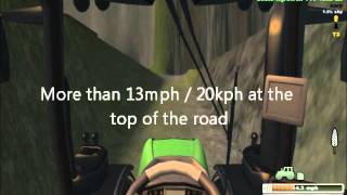 Farming Simulator 2013  MoreRealistic mod  Road grade impact on speed [upl. by Adlog]