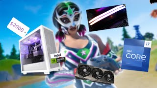 UNBOXING 2000 DOLLAR Gaming PC NZXT PLAYER PC 770 EDITION  Ft FPS Testing on fortnite [upl. by Sokul]