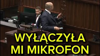 Skrajnie lewacka wicemarszałek Sejmu wyłączyła mi mikrofon [upl. by Race]