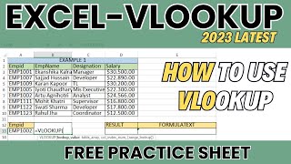 What is Vlookup and How to Apply Vlookup  Free Advance Practice Sheet  MS EXCEL [upl. by Maddocks]