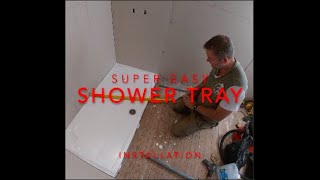 How to install a resin shower tray on a wooden floor Ensuite part 1 [upl. by Embry]