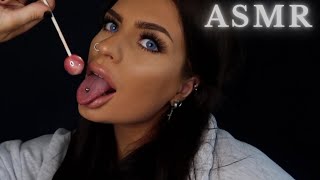 ASMR  Bubblegum Lollipop Chewing amp Blowing Bubbles 🍭 [upl. by Noseaj]