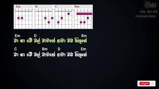 Nosalenna Kandulak Dasin  නොසැලෙන්න කඳුලක්  Sinhala Guitar Chords [upl. by Ydwor29]