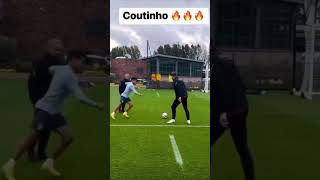 Aston Villa Football Club training session Coutinho master class [upl. by Elexa77]