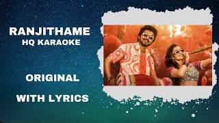 Ranjithame Karaoke  Tamil Karaoke With Lyrics  Full Song  HighQuality [upl. by Kenwrick793]