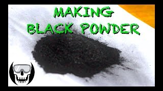 Making Black Powder Gunpowder at Home from Charcoal Sulfur and Potassium Nitrate [upl. by Noman289]