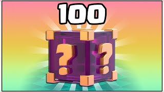 OPENING 100 LUCKY DROPS IN CLASH ROYALE [upl. by Estell144]