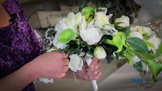 Wedding Floristry Tutorial How to make a Trailing Bouquet [upl. by Neibaf156]