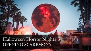 HHN5 Opening Scaremony 2015 Blood Moon Halloween Horror Nights 5 Singapore [upl. by Faye]