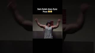 Sam Sulek Does Zyzz pose 😂😂 viral motivation posing fitnessmotivation samsulek zyzz shorts [upl. by Nikaniki]