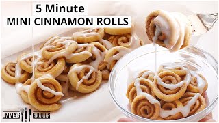 5 Minute MINI CINNAMON ROLLS  Easy Cinnamon Rolls Recipe [upl. by Vilberg]