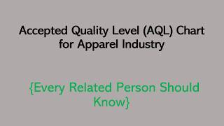 What is AQL  AQL Chart  Apparel Industry [upl. by Eannej]