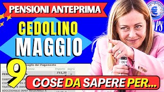 🔴 9 COSE SU PENSIONI ANTICIPAZIONI CEDOLINO MAGGIO 👉 DA TENERE DOCCHIO IRPEF 2024 ARRETRATI ✅ [upl. by Seidel]