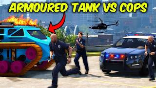 Police NO MATCH for Armored Tank in GTA 5 RP [upl. by Tillfourd637]