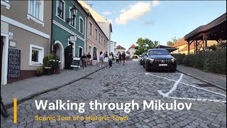 Walking through Mikulov Czech Republic  Scenic Tour of a Historic Town [upl. by Sirronal]