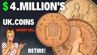 Top 3 Ultra UK One penny Rare half Penny Coins Worth Big moneyCoins worth Pennies [upl. by Revlis]