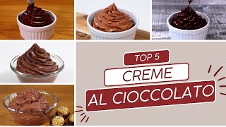 CREMA AL CIOCCOLATO Le 5 migliori ricette per farcire torte e dolci [upl. by Nnalatsyrc]